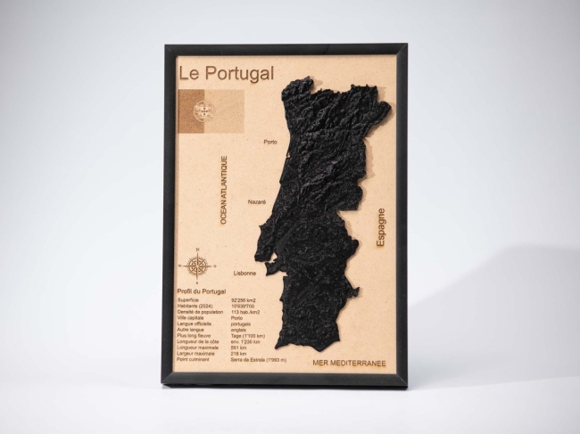 Cadre Maps 3d A4 Portugal