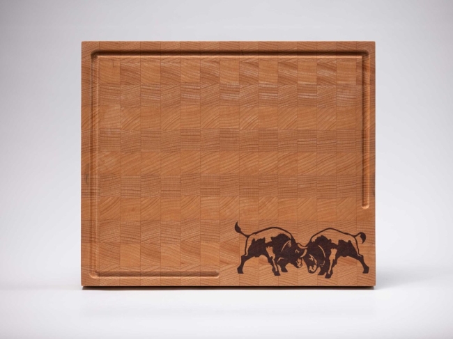 Planche à découper en bois de bout V-carve